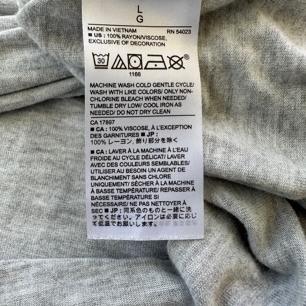 Banana Republic Gray Sleeveless Top with Sparkle Trim, Size L - Picture 8 of 8